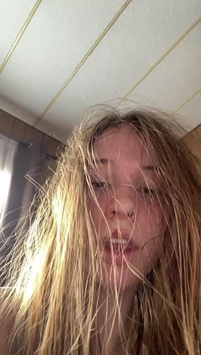 Filmed herself straponing her pussy