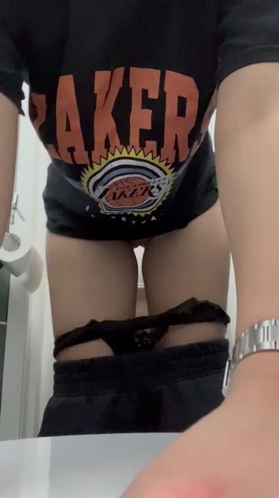 No panties, but a T-shirt!